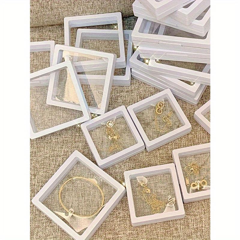 Transparent Film Box Earring Jewelry Storage Box Portable Oxidation Resistant Pe Film Ear Clip Necklace Gift BoxDust-Proof and Oxidation