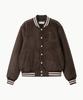 Lundy Port Wool Varsity Jacket - Brown