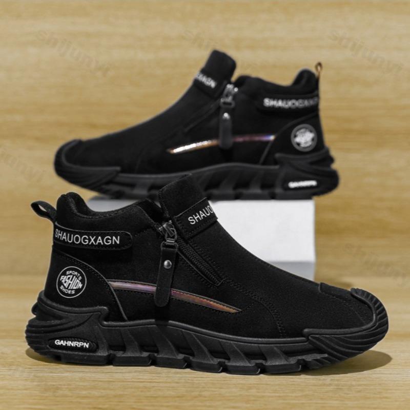 Fashion Autumn Men Casual Sports Shoes 2025 Comfortable Anti Slip High Top Outdoor Running Shoes Platform Fashion Short Boots Zapatillas