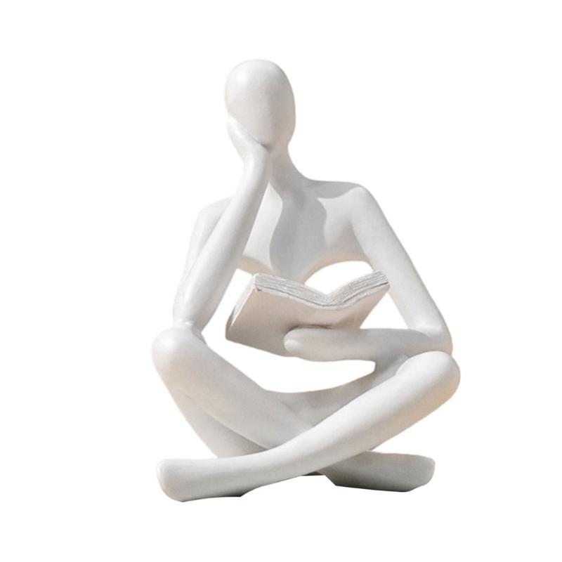 Creative Reader Decors for Wedding Gift Reading Human Figurines Resins Statue Decorations for Hotel Lobby