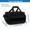 14 Inch Zwarte Canvas Gereedschap Opbergtas Lichtgewicht Elektricien Draagbare Tote Bag Werkaccessoires