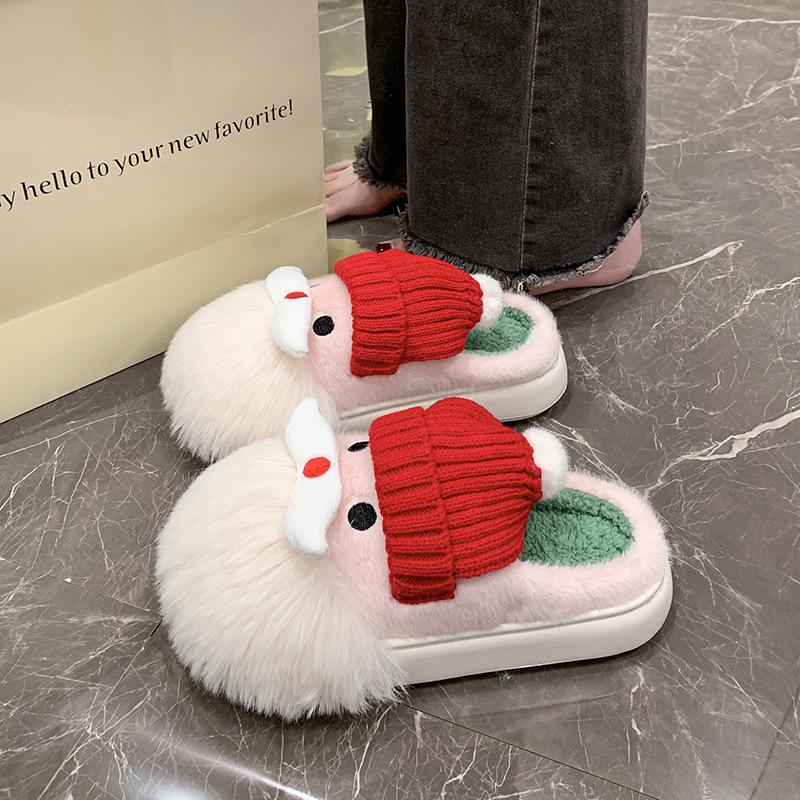 

Women s Christmas cartoon fall winter warm cold heightened lightweight hiking mountaineering waterproof non-slip snow boots cotton shoes 40/41 розовый