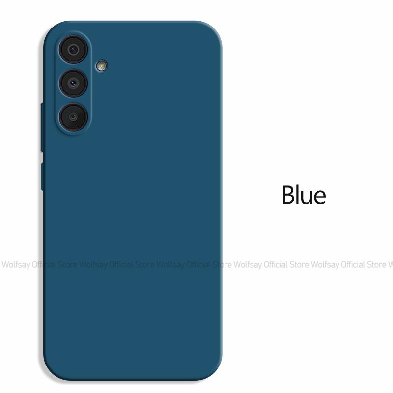 

Для Samsung Galaxy A25 5G Чехол Samsung Galaxy A05 A05S A15 A25 A35 A55 Чехол TPU Чехлы Ударопрочный жидкий силиконовый чехол For Samsung A15 4G5G синий