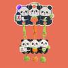 3Pcs Keychain Magnetic Mahjong Panda Doll Good Luck Charm Key Chain Backpack Bag Handbag Accessories