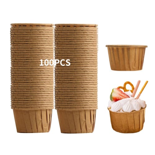 Desirable Muffin Cups, Heat-Resistant, Waterproof, Oil-Resistant, Oven-Safe, Baking Cups, Heat-Resistant Up To 230C, Paper Disposable Cake Molds, DIY