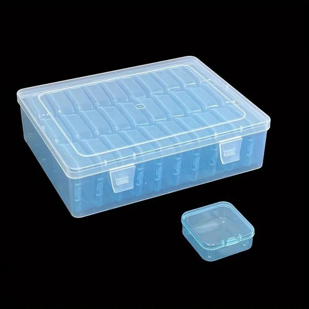 Plastic Jewelry Storage Case Multiple Grid Necklace Storage Container  Painting Accessories
