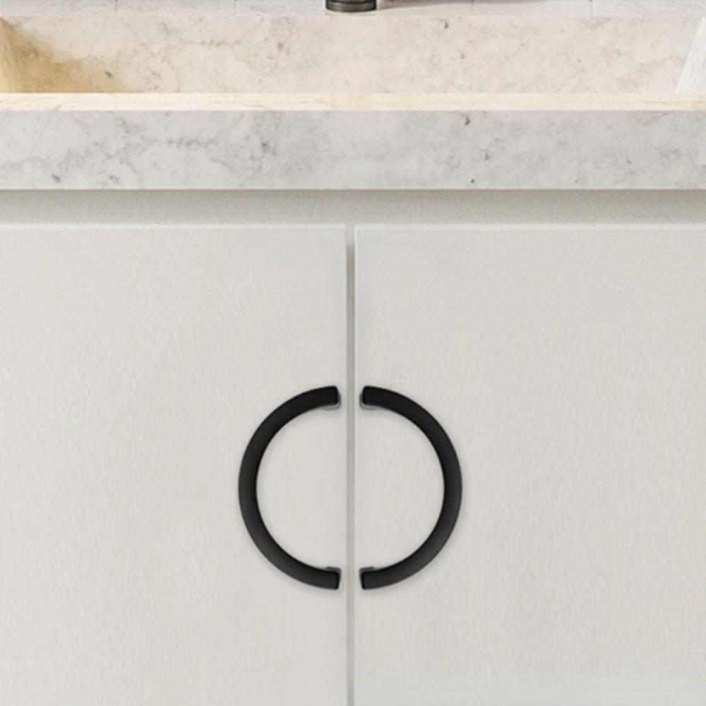 Golden Black Furniture Door Handle Semi-circular Wine Cabinet Handle Shoe Box Handle  Dresser