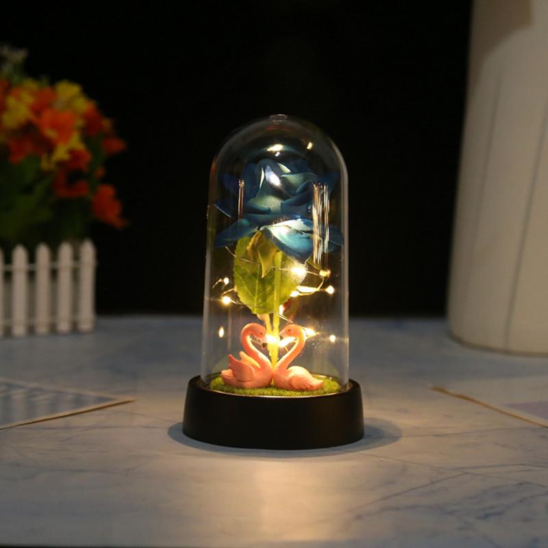 Small rose night light ornament creative Christmas and Valentine's Day gift immortal simulated flower gift