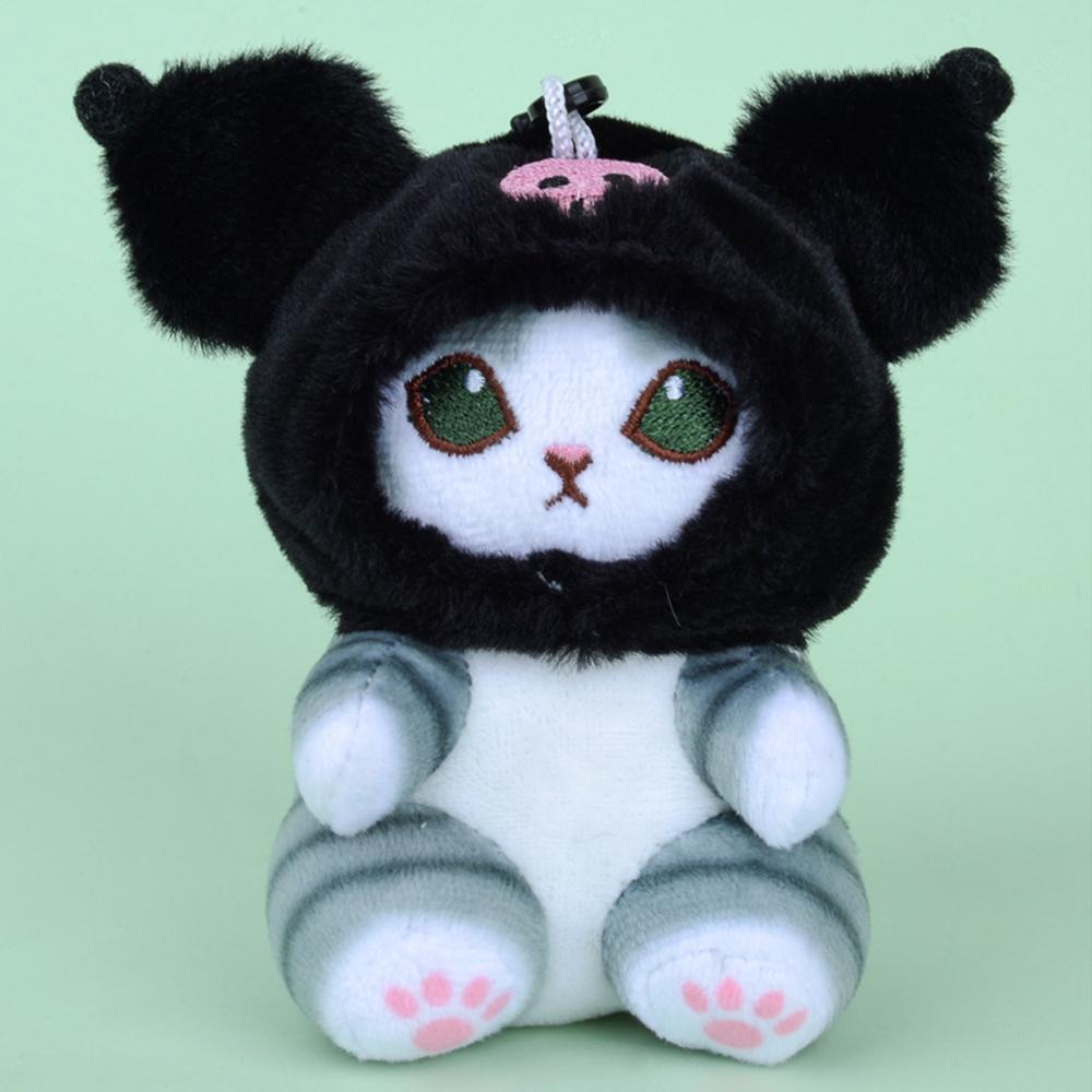 Japanese Cute Cartoon Drag Sanrio With Cute Cat Doll Plush Toy Bag Hanging Girl Heart Gift