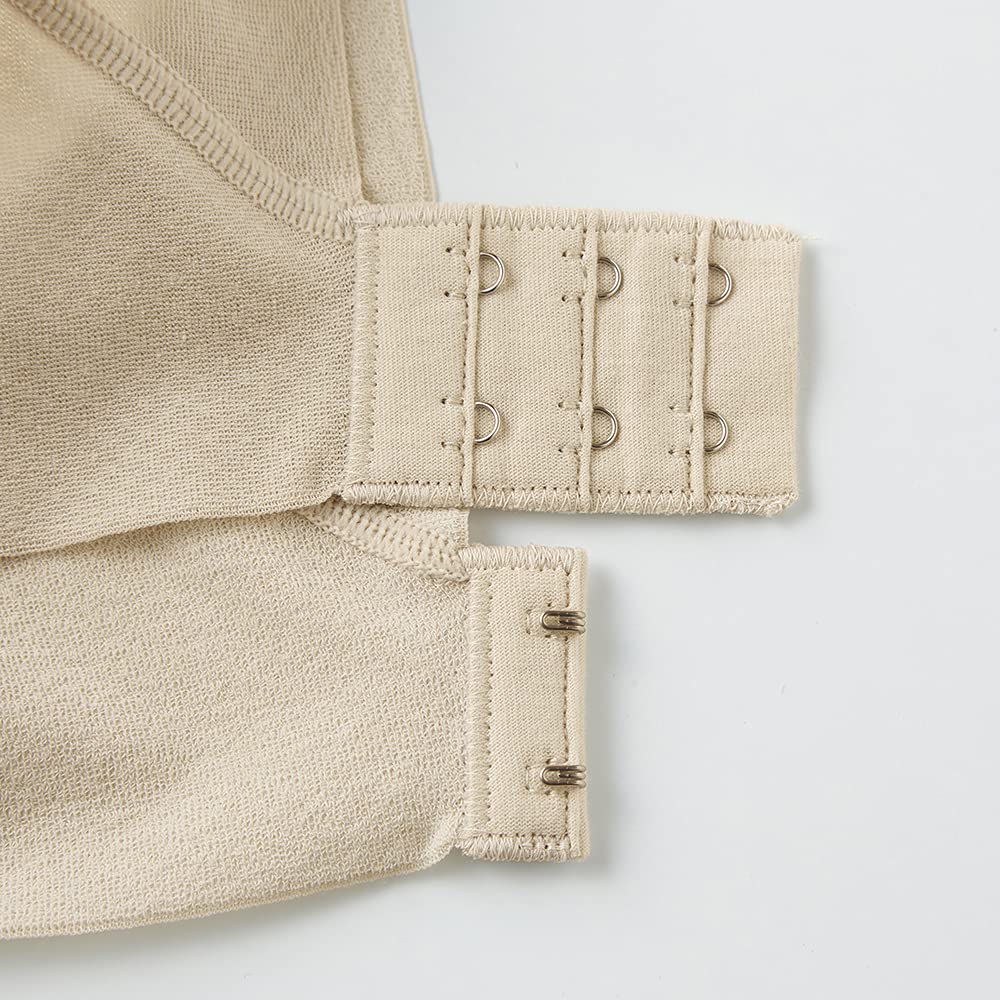 Gunze KIREILABO Organic Cotton On the Skin Cotton Soft M Non-wired Bra, Side, Blend, KB4192N, Women's, Ivory,