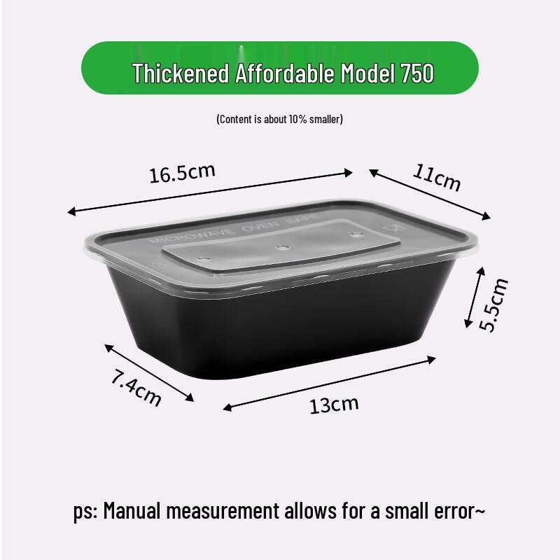 Shixun 750ml Square Plastic Takeaway Containers
