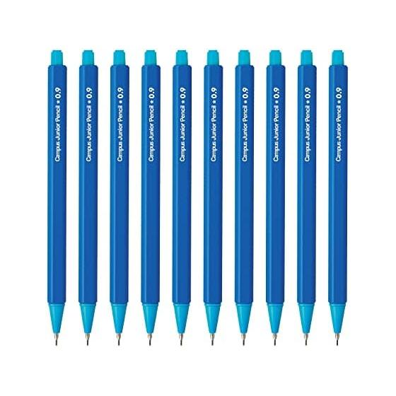 KOKUYO Campus Junior Pencil 0.9mm Blue 10-Piece Set, Hexagonal Barrel, Soft Grip
