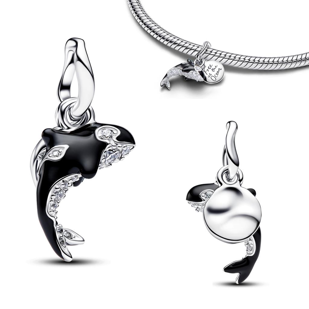 New Original 925 Silver Charms Butterfly Flower Heart Fish Beads Pendant Bracelets Necklaces Womens DIY Jewelry Gift