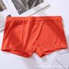 Men's Ice Silk Underwear Flat Corner Breathable Solid Color Ultra-thin Transparent Low Waist Sexy Men's Four Corner Underwear