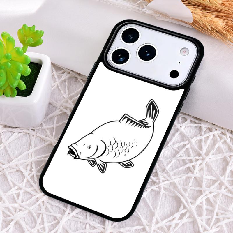 Carp Fishing Fish Phone Case for iPhone 17 Air 16 15 11 12 14 13 Pro Max Shockproof Cover