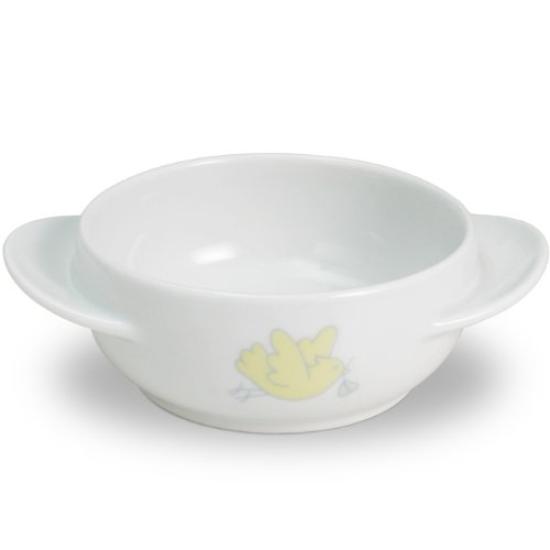 

Hakusan Porcelain Bowl with 16 x x Forest Hasami Made in Japan Handle, White, (approx.) 11.5 5cm, Child, Song, Ware,