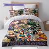 Name Custom Anime JJBA Pattern Bedding Set Quilt Cover Pillowcase Home Decor Gift (1 * duvet cover + 2 * pillowcase, without core)