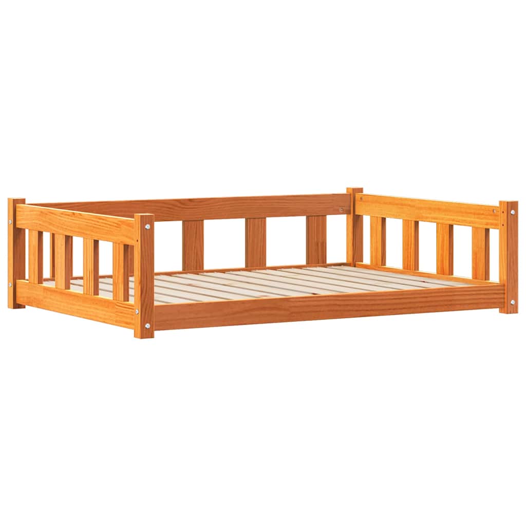 Hundebett Wachsbraun 100 x 70 x 28 cm Massivholz Kiefer