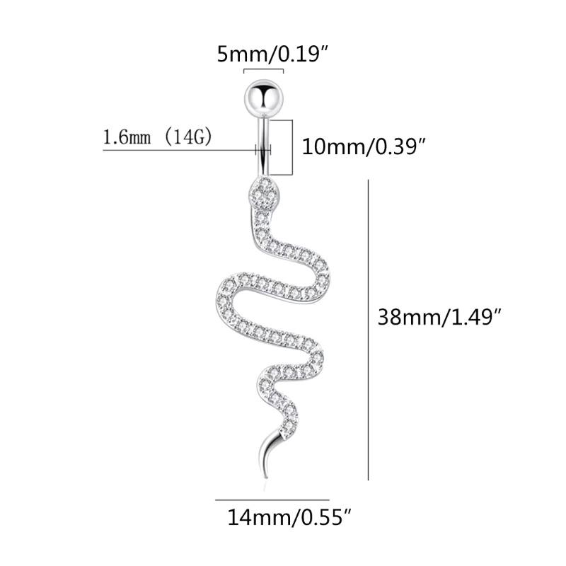 Piercing Sexy Uña de Ombligo Joyería Corporal Para Mujeres Niñas Anillos de Ombligo de Serpiente Personalizados Anillo de Ombligo Simple Regalos