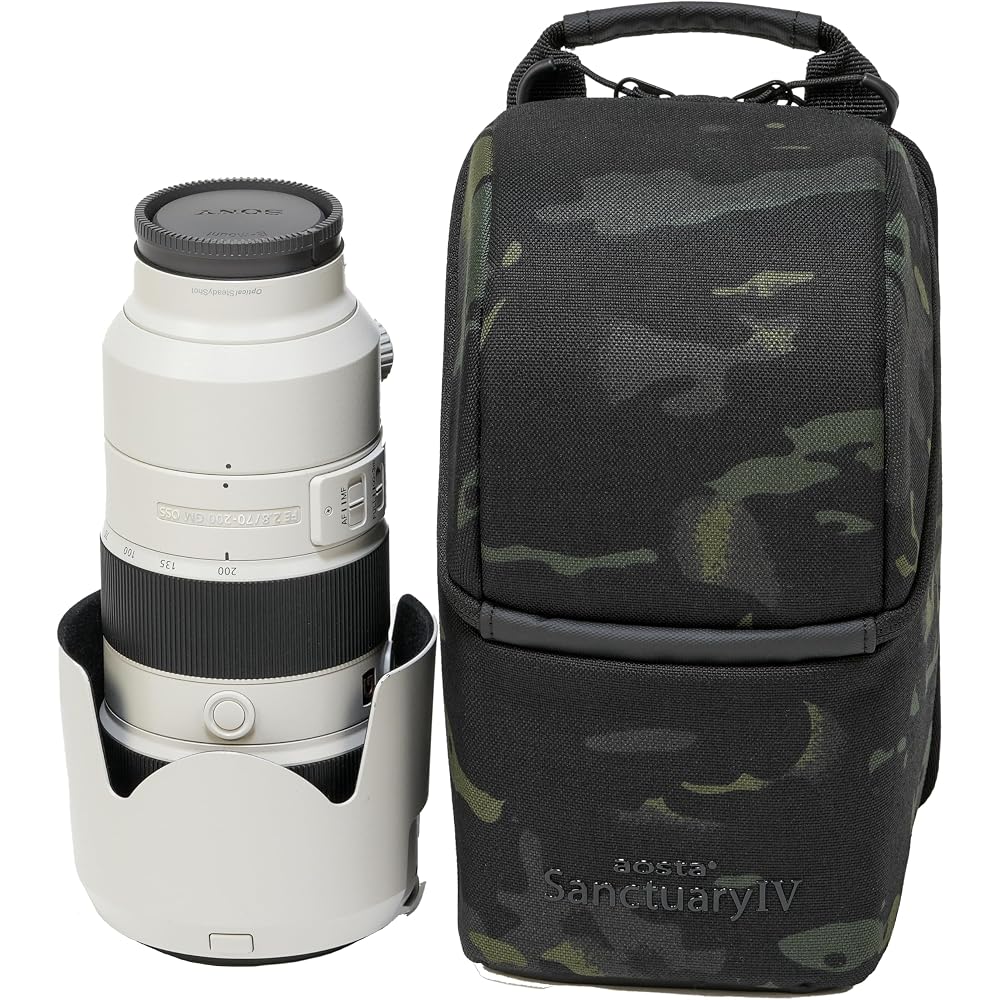 Kenko Aosta Sanctuary IV Lens Case, Large, Multi-Camouflage, for Telephoto Zoom Lenses, MOLLE System Compatible, AOC-ST4LB L_MTCF