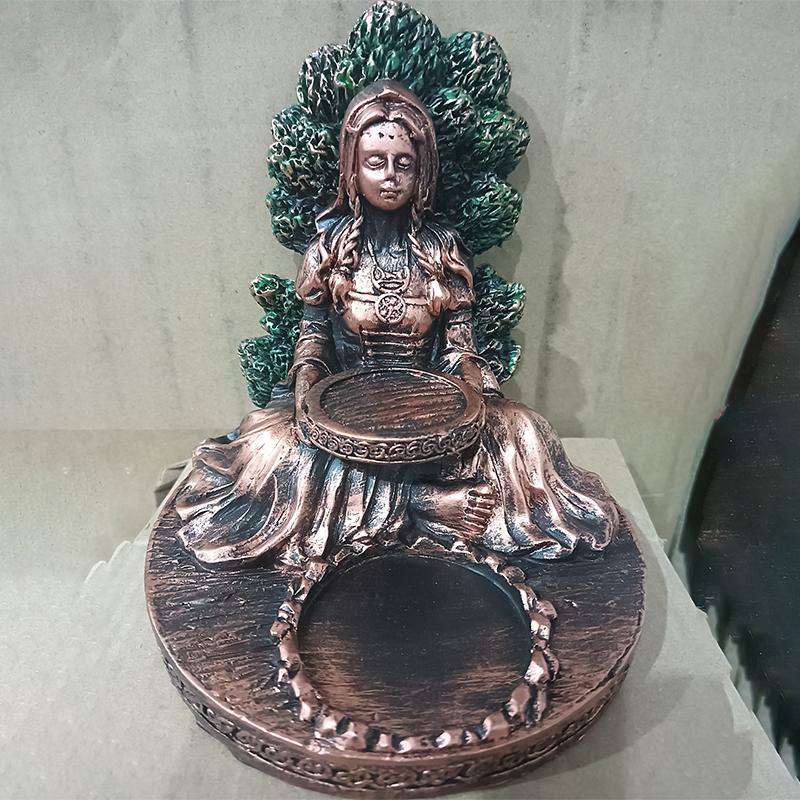 Ancient Rome Cernunnos Sitting Statue Sculpture Celtic God Candles Holder Mythology Goddess Desktop Home Decor Crafts Figurine