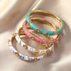 Oriental Bracelets Chinese Cloisonne Enamel Bracelet Traditional Flower Bangle Ethnic Vintage Women'S Hand Jewelry Gift