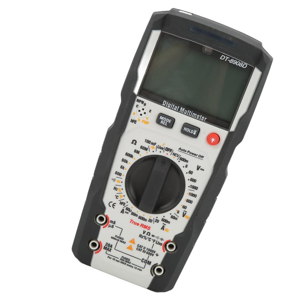 DT 8908D Vysoce přesný multimetr Tester Přenosný Manuální rozsah Odolný proti spálení Průmyslový LCD voltmetr
