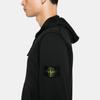 STONE ISLAND Solid Color Logo Hooded Zip Long Sleeve Sweatshirt Men Sweatshirt Black K1S156100042-S0051-V0029