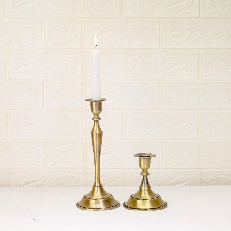 Metal Candle Holder Retro Candle Holder Dinner Hotel Home Decor Romantic Retro Candlestick