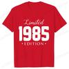 Unisex Unisex Tshirt Limited1985 Edition Graphic Tee Shirt Unisex Birthday Y2k Top Funny Vintage Fashion Unisex Oversized T Shirt Tops