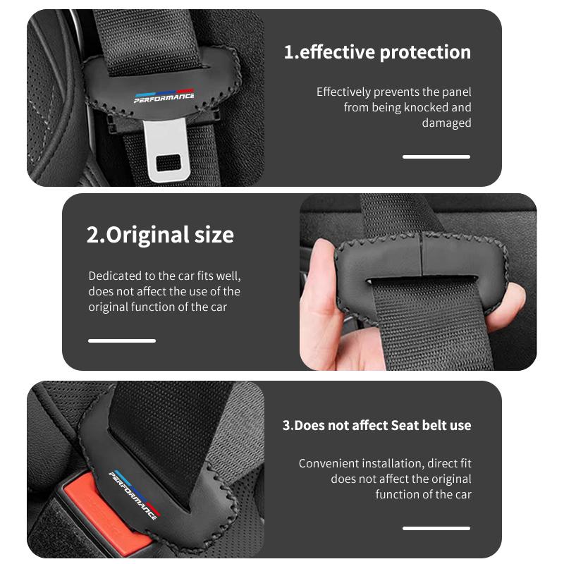 For BMW E36 Car Seat Belt Buckle Plug Leather Protective Cover For BMW 1 2 3 5 7 Series X1 X2 X3 X4 X5 X6 G20 G30 G11 G12