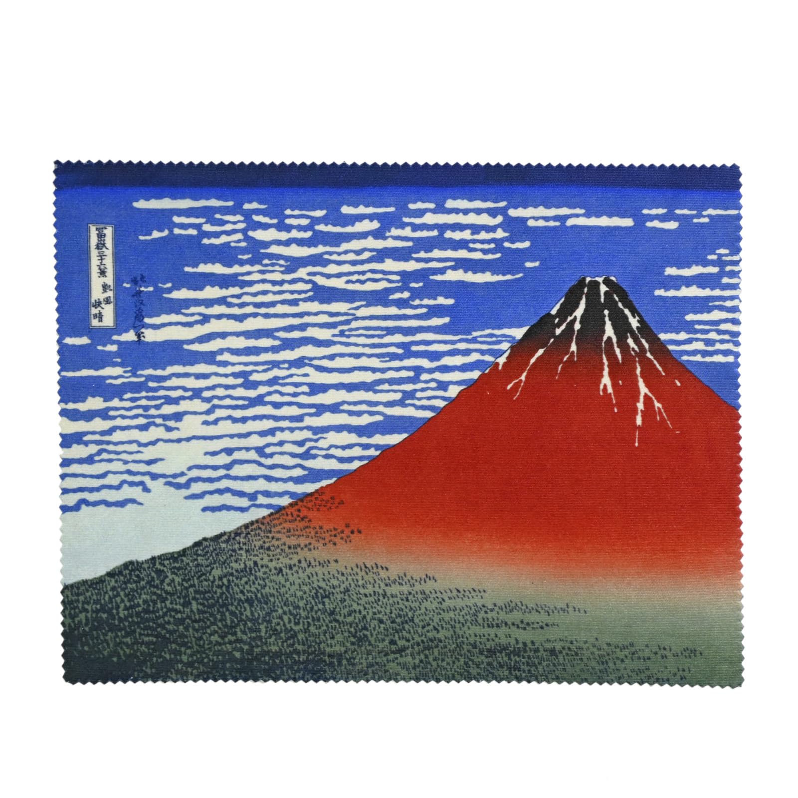 Etsumi Microfiber Cleaning Souvenir Japanese Eyeglass LCD Smartphone 20 x 15 Red Cloth, Cloth, Ukiyo-e Print, Pattern, Cleaner, Cleaner, Cleaner, cm,
