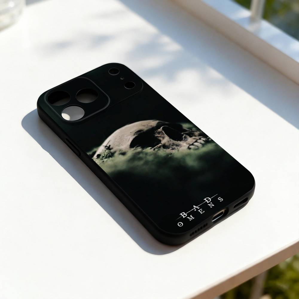 

Bad Death Peace Mind O-Omens Phone Case For iPhone 11,12,13,14,15,16,17,Pro,Max,Plus,E,SE4,Air,Mini Black Soft Cover iPhone16plus