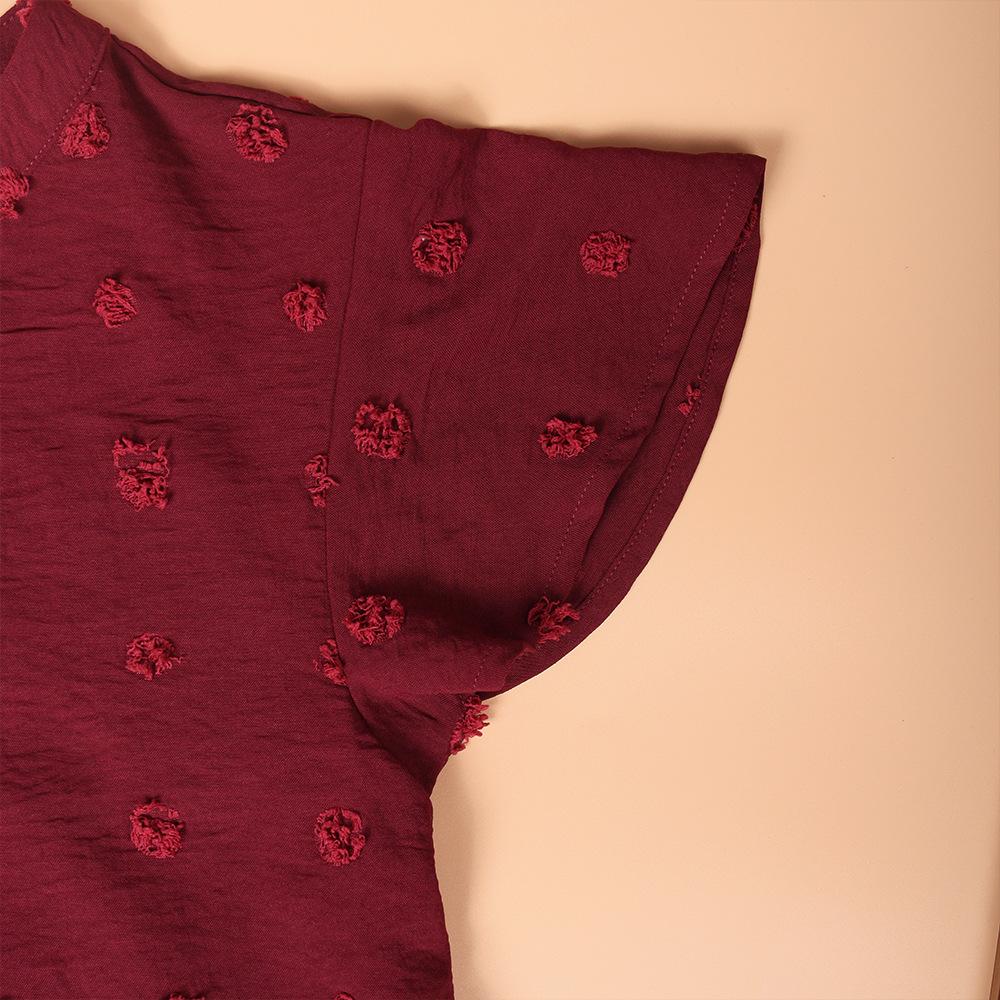 GMXIA Modische, lässige, einfarbige, kurzärmlige T-Shirts und Tops mit V-Ausschnitt für Damen