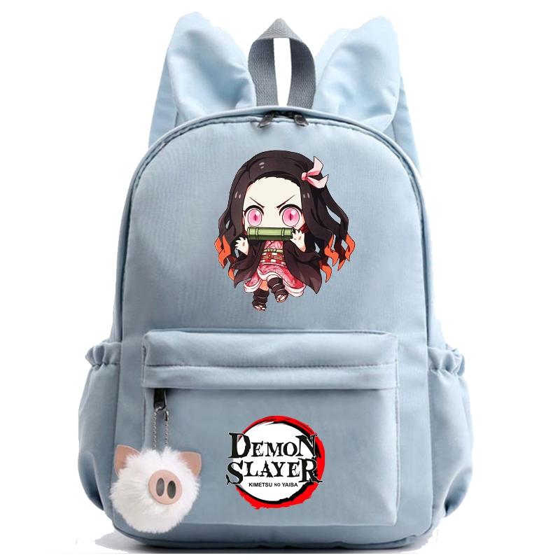 Anime Demon Slayer Backpack Teenager Girl Boy Backpack Schoolbag Back To School Bookbag Men Women Leisure Travel Bag Daily Bag