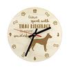 Thai Ridgeback - Clock with Dog, Wooden Clock with Engraving, Personalised Clock by