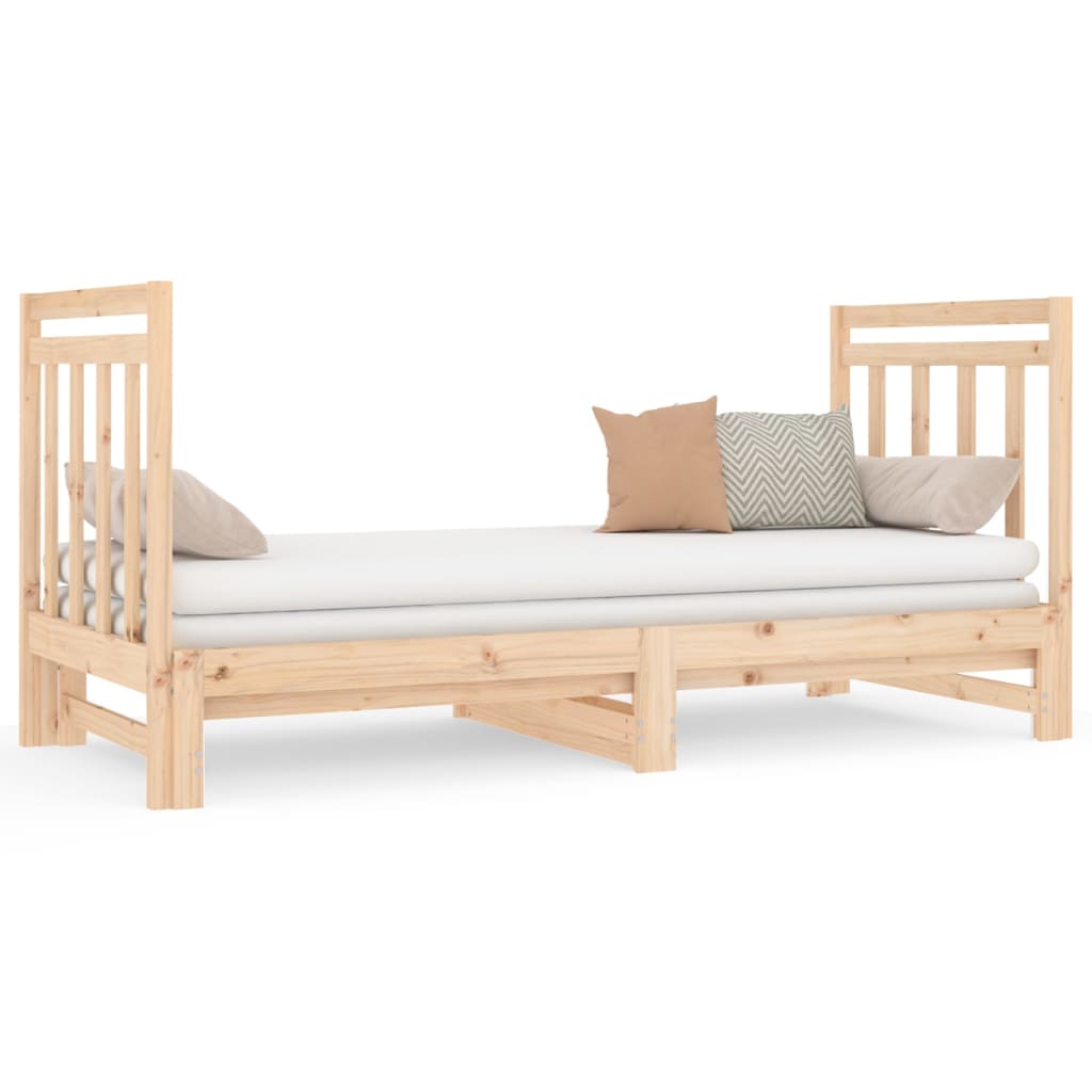 Vidaxl Extendable Bed, 2X(90X190) Cm, Light Pine Wood
