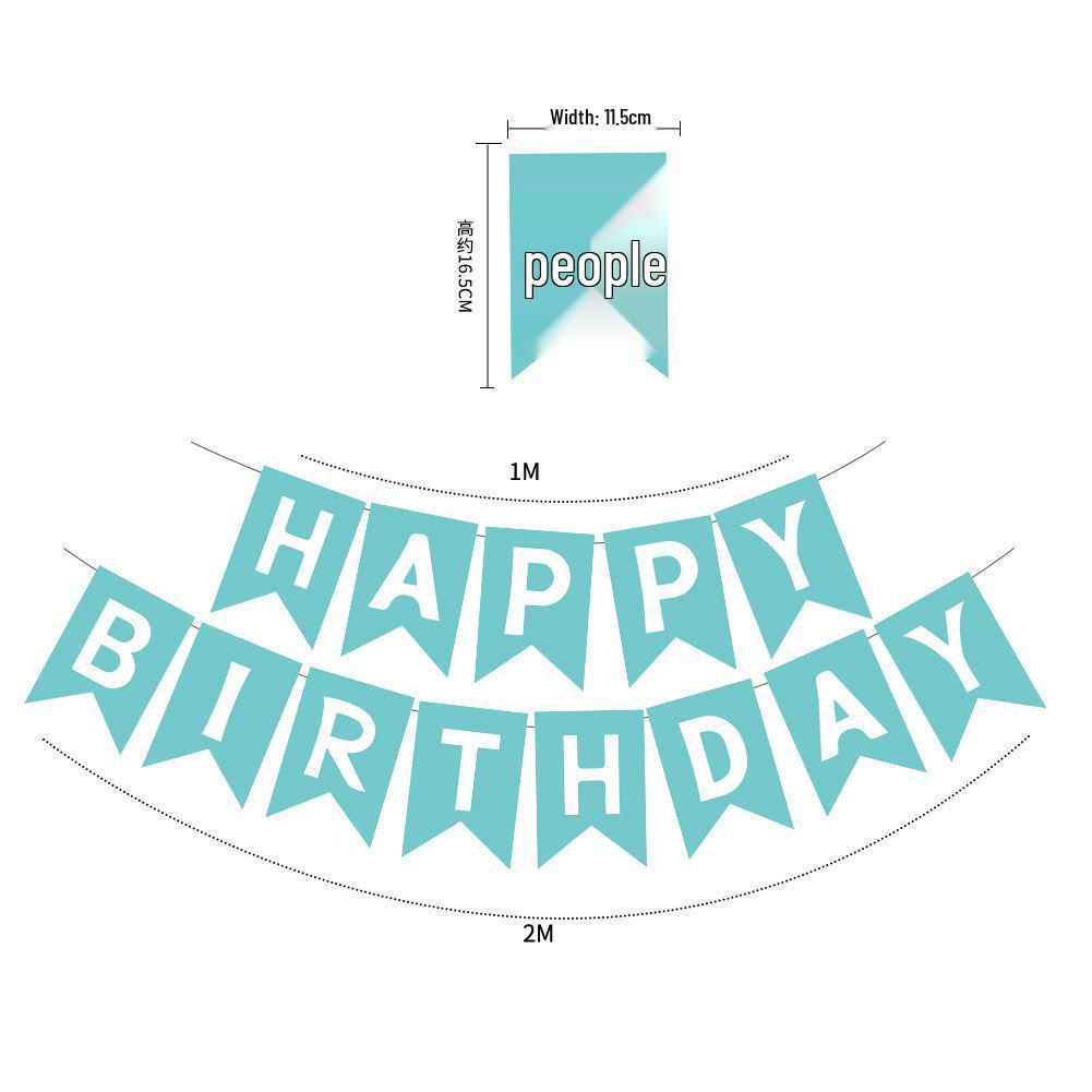 Birthday & Holiday Fishtail Bunting Banner for Parties