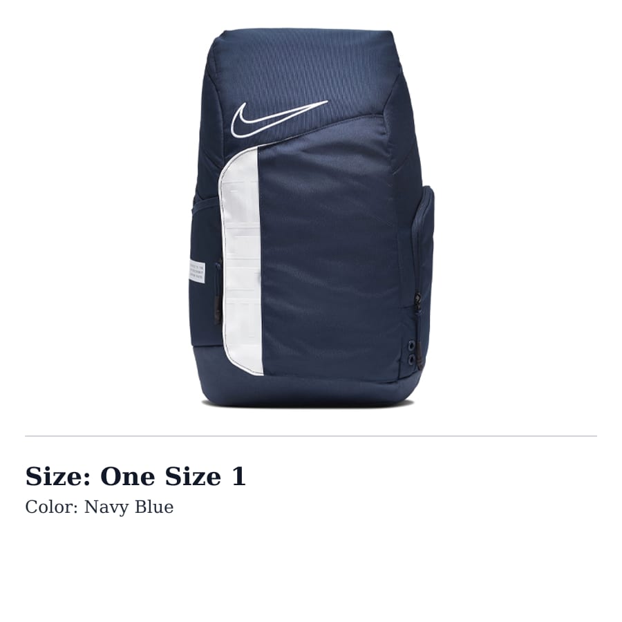 Nike Polyester Backpack Regular Unisex Navy Blue BA6164-410