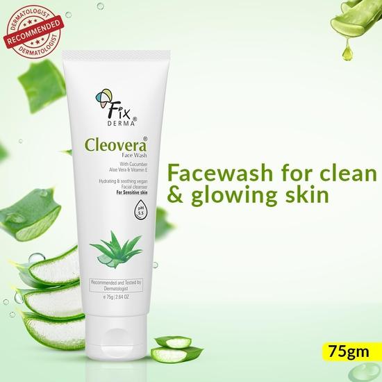 Fixderma Cleovera, Aloe Vera Face Wash with Vitamin E | Aloe Vera Gel for Face | Face Wash & Face Cleanser | Face Wash for Dry Skin (All Type Skin)