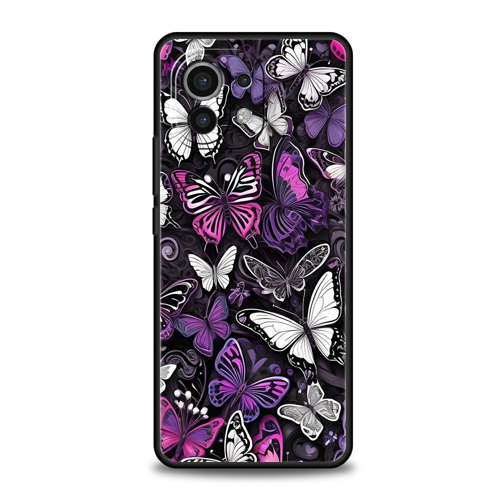 Fashionable Butterfly Flower Phone Case Cover for Xiaomi Mi 17 Pro Max 15 14 13 12 11 Ultra 15T 14T 13T 12T Pro Lite Soft TPU