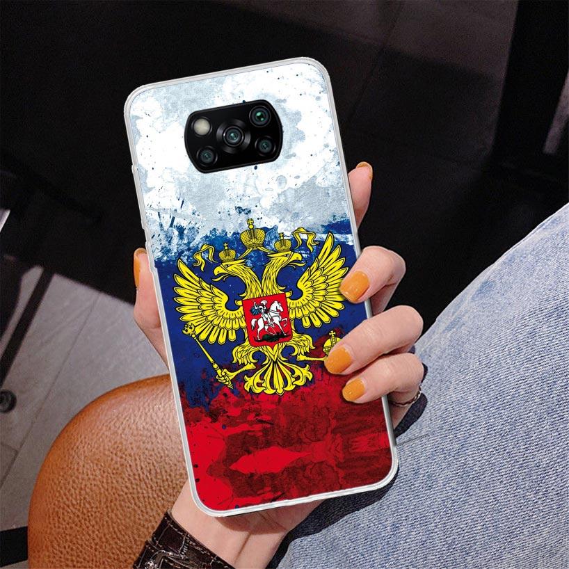 Russia Russian Flags Emblem Phone Case For Xiaomi Poco X7 X6 X5 Pro F7 Ultra Redmi 15C 15 13C 13 12C 12 10 10A 10C 9 9A 9C 9T Co