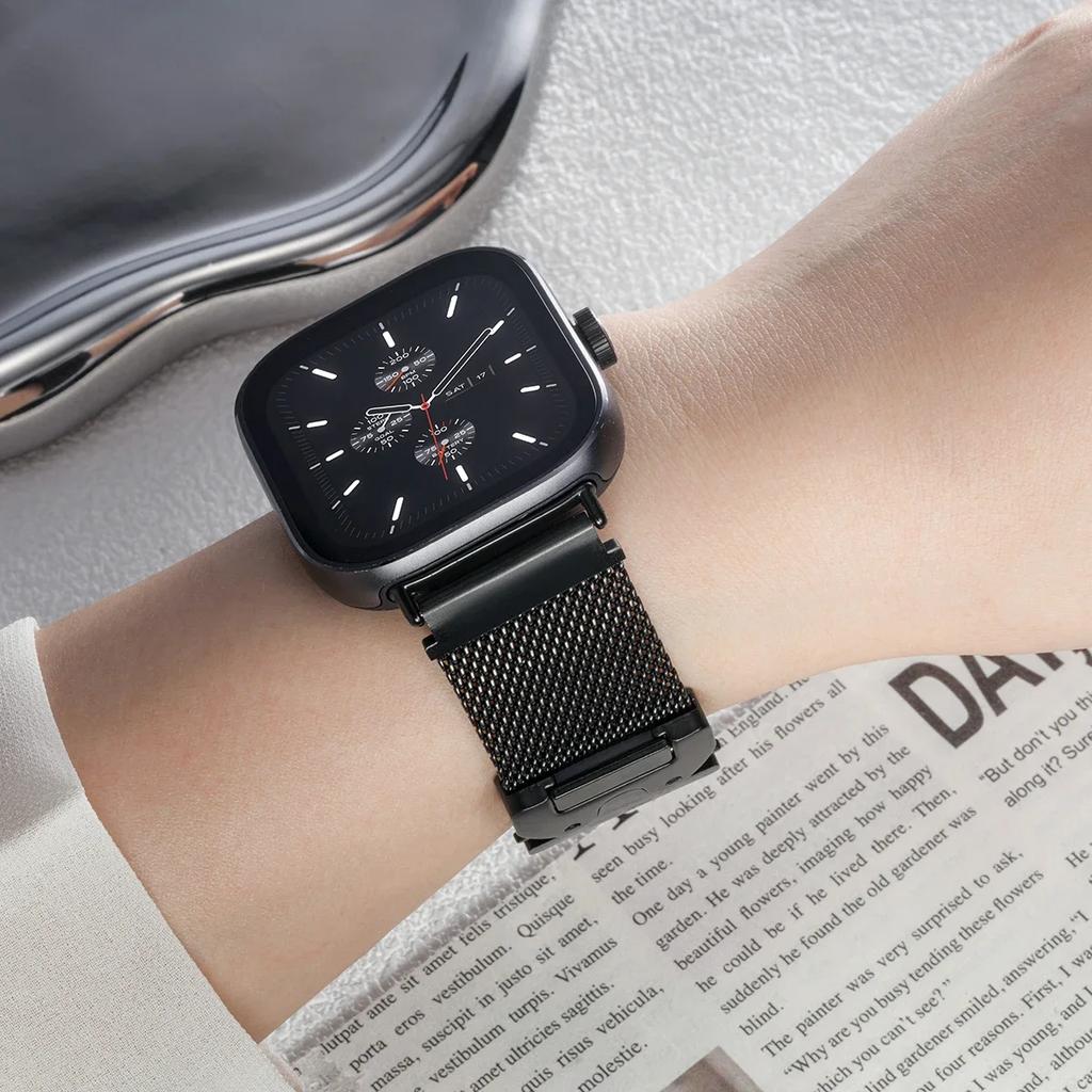 Metal Band For Redmi Watch 4 5 Watchband Strap 316L Stainless Steel Link Bracelet For Xiaomi Mi Band 8 9 Pro Strap Accessories