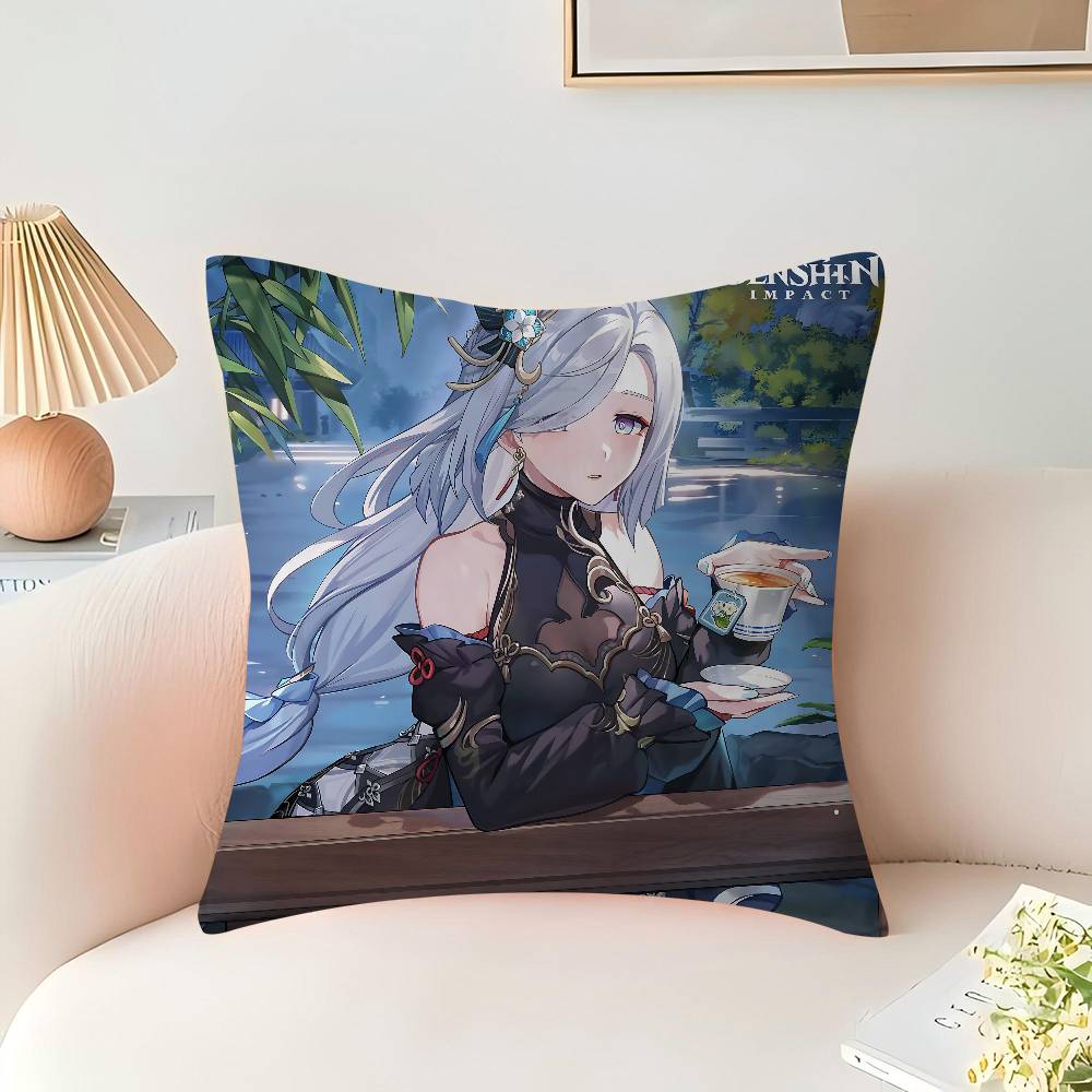 Spiel S-Shenhe Kissenbezug Dekokissen Sofa Heimdeko Hülle Kissenbezüge