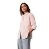 Calvin Klein Casual Vacation Style Embroidered Logo Cotton Sateen Loose Long Sleeve Shirt Women shirts 47F102G