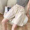 Women Shorts Summer Casual Two Pockets High Waist Soft
