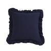 Confezione da 2 Federe per Cuscini Decorativi 100% Cotone Pre Lavate con Volant per Divano Letto Camera da Letto 18x18 Pollici