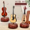 Mechanism Wind Up Musical Box Violin Music Box Miniature Musical Instrument Ornament Home Decors Creative Artware Gift