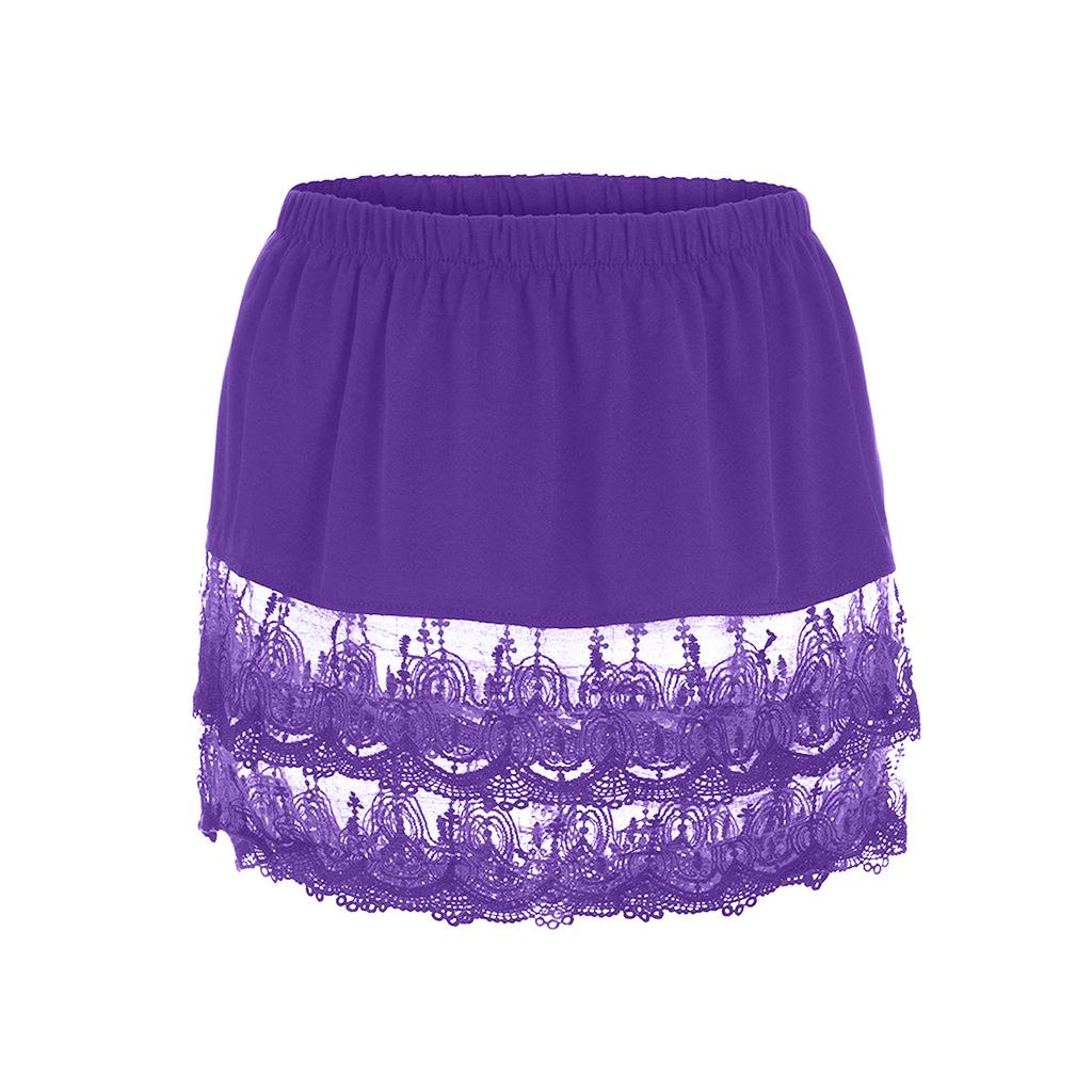 Women's Lace Hollow Stitching Short Skirt Anti-Walking Hem Short Skirt