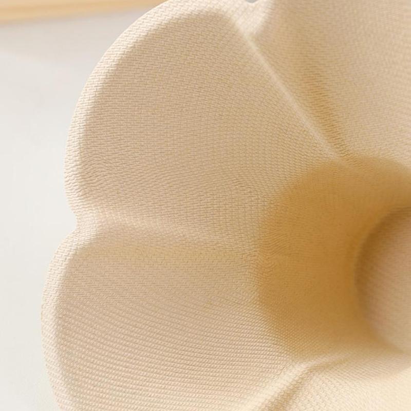10Pcs Petal Shaped Disposable Paper Bowl Picnic Birthday Party Handheld Home Ice Cream Dessert Packing Cup Fruit Oat Yogurt Bowl